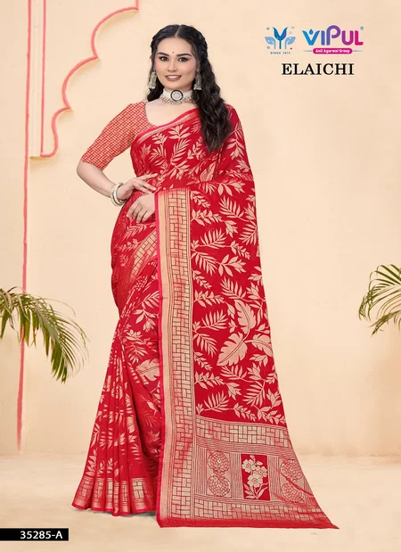 Elaichi 35285 A To D By Vipul Brasso Casual Wear Saree Bulk Orders In India